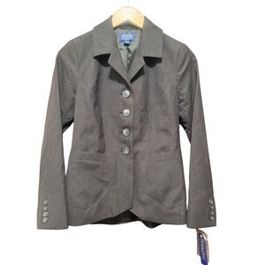 Pendleton 100% Wool‎ Blazer Women's Size 4 Brown Career Jacket Made El Salvador